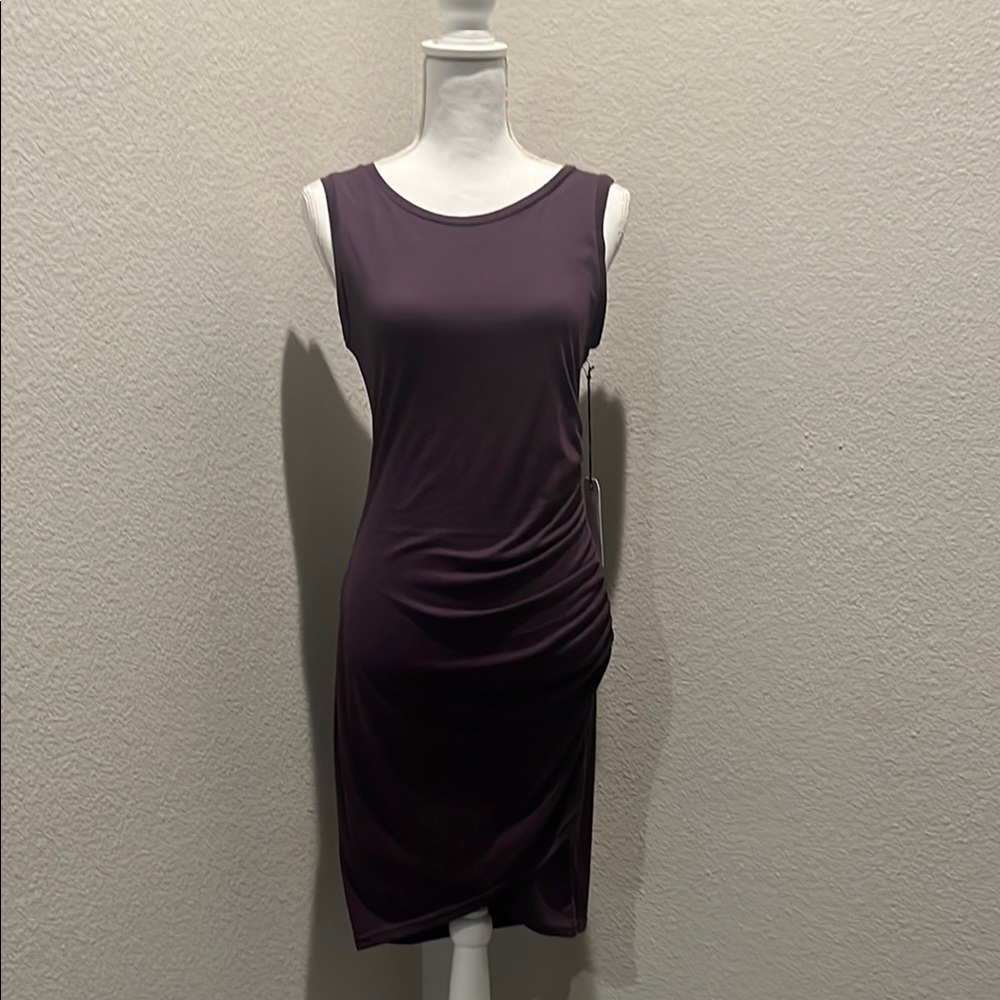 Leith Purple Sheath Midi Dress for Night Out